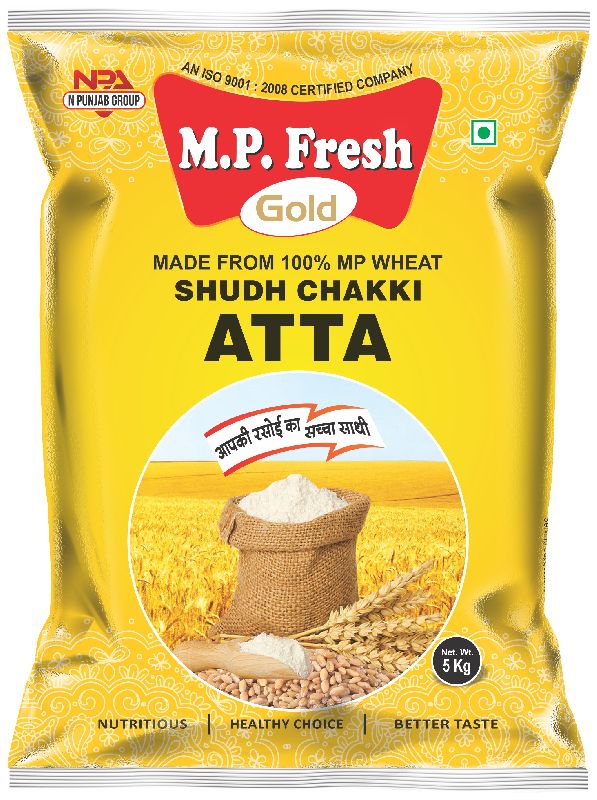 MP Fresh Sudh Chakki Atta 5kg, for Cooking, Feature : Quality Whole Wheat Flour