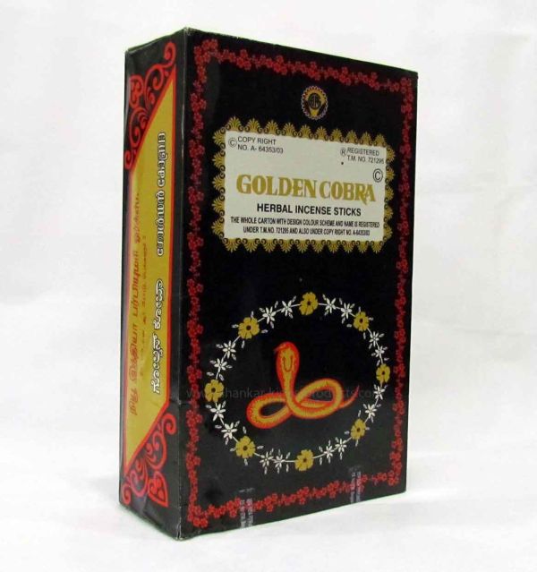 Golden Cobra Herbal Incense Sticks, for Anti-Odour, Religious, Temples, Therapeutic