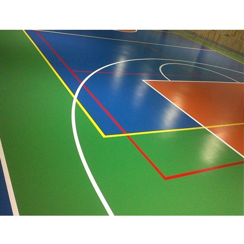 Synthetic PU Multi Sports Court Floorings, for Handball, Feature : Optimal Shock Absorption, Durable with Long Lifecycle