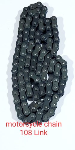 Steel Motorcycle Chain, Color : Black