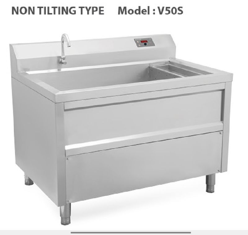Stainless Steel Electric 50Hz Commercial Vegetable Washer, Size : 1280 X 880 X 1080mm