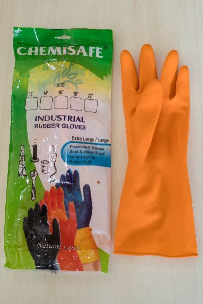 14" Chemisafe Flock Lined Beaded Hand Gloves