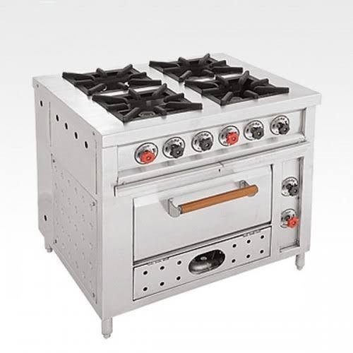 Aurpan SS Four Burner With Oven