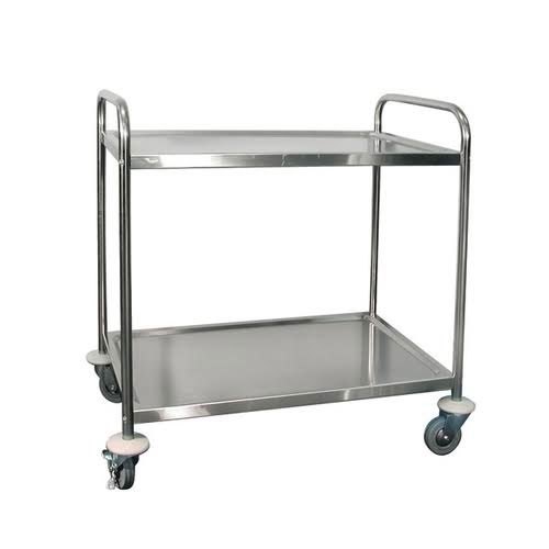 Stainless Steel Hospital Trolleys, Color : Silver