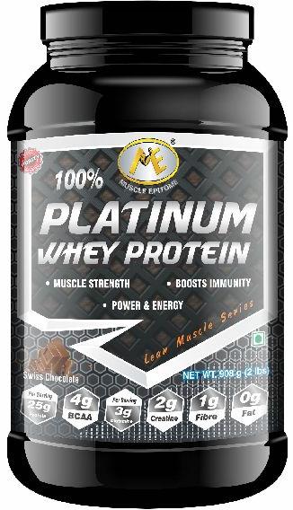 908 gm Muscle Epitome Swiss Chocolate 100% Platinum Whey Protein