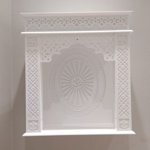 Wall Mounted Wooden Temples, Color : White