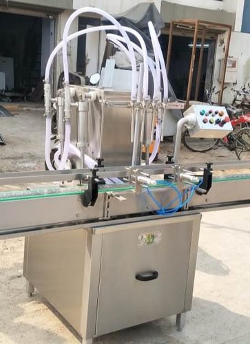 Semi Automatic Pesticide Liquid Bottle Filling Machine, Working Capacity : 30-40 bpm