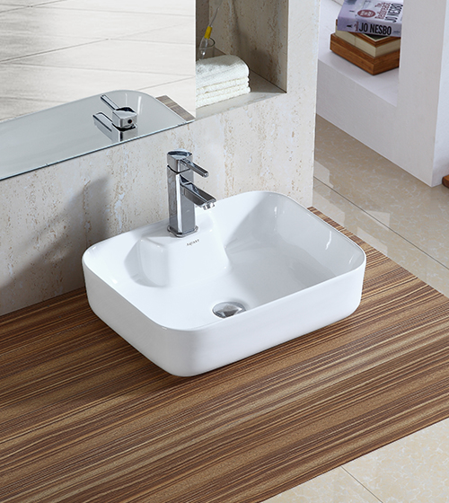 Rectangular Gold 5009 Table Top Wash Basin, for Home, Office, Restaurant, Size : Standard