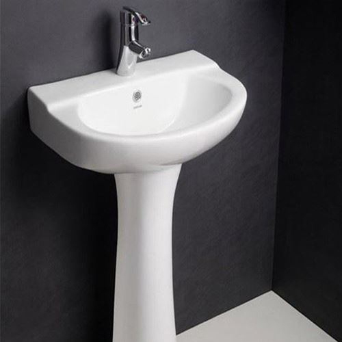 Square Neo 4002 Pedestal Wash Basin, for Home, Restaurant, Feature : Durable