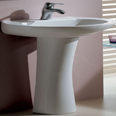 Rectangular Platinum 4007 Pedestal Wash Basin, for Home, Office, Restaurant, Size : Multisize