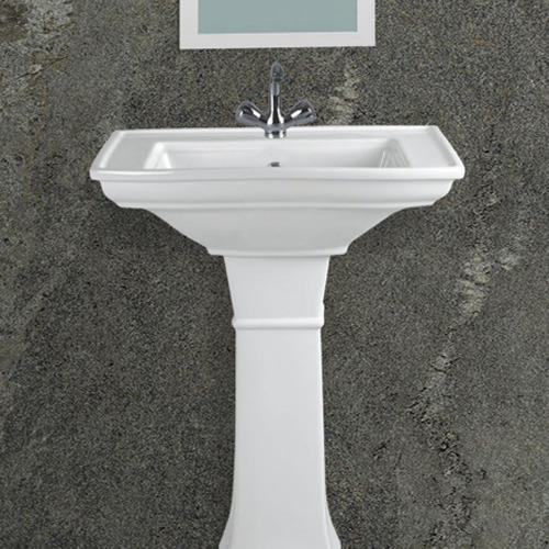 Square Portend 4005 Pedestal Wash Basin, for Hotel, Restaurant, Size : Multisize