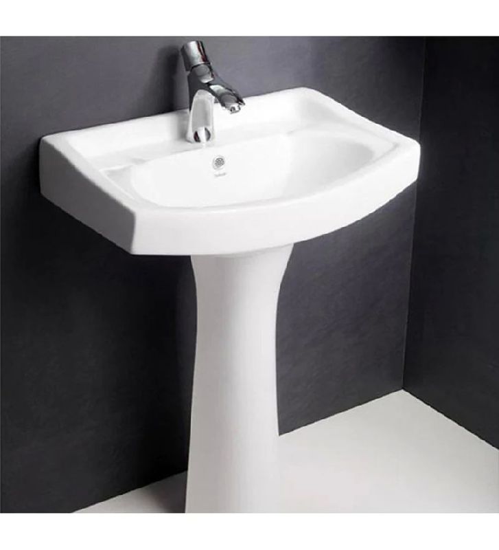 Square Royal 4012 Pedestal Wash Basin, for Hotel, Office, Restaurant, Size : Standard