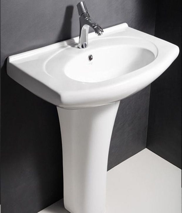 Square Sophia 4003 Pedestal Wash Basin, for Hotel, Restaurant, Size : Standard