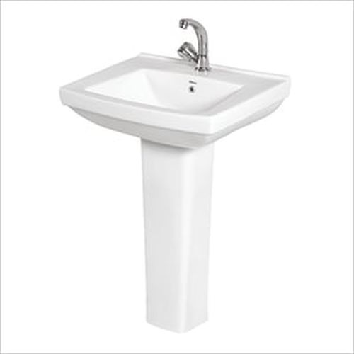 Square Vitra 4014 Pedestal Wash Basin, for Hotel, Office, Restaurant, Style : Modern