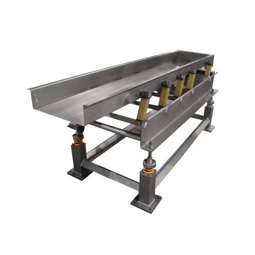 Stainless Steel Vibratory Conveyor, for Moving Goods, Loading Capacity : 45-50kg