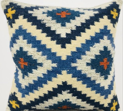 Udai Exports Wool Handmade Cushion Cover, Color : Multi