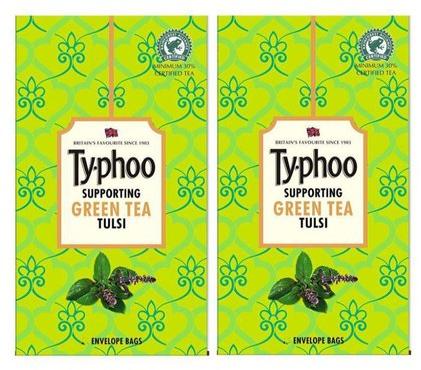 Typhoo Tulsi Green Tea Bags, Packaging Type : Box