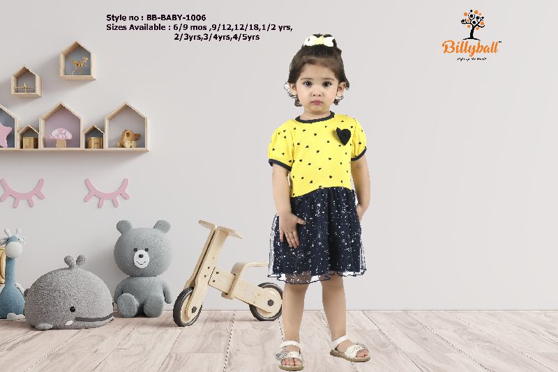 1006 Girls One Piece Dress, Technics : Machine Made, Pattern