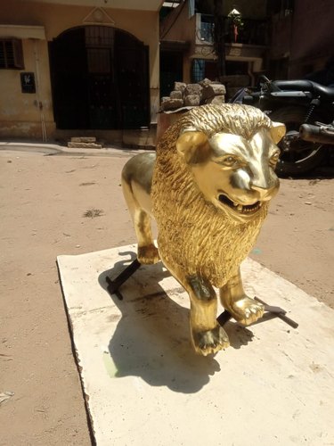 GOLD Brass Lion Statue