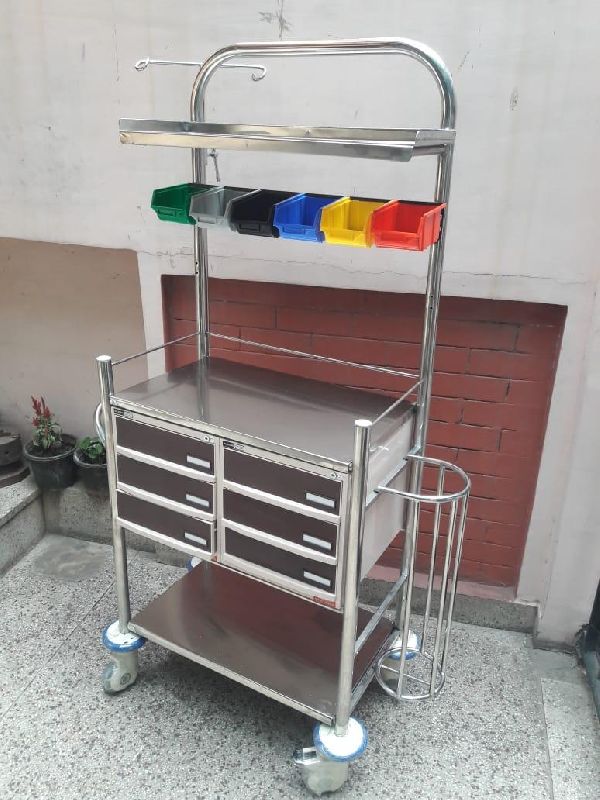 Iron Crash Cart Trolley, for Hospitals, Certification : ISI Certification