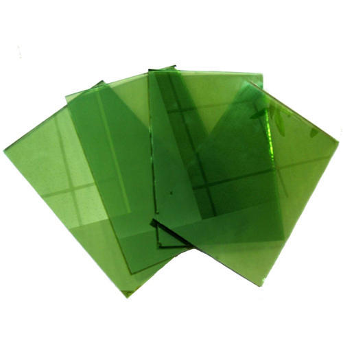 Rectangle Green Reflective Glass, for Office, Home, Hotels etc, Pattern : Plain