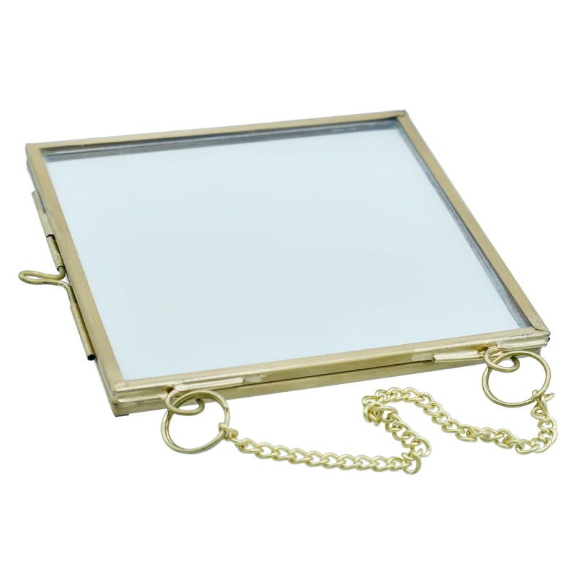 JAGS Glass Metal Photo Frame, Size : 4x4 Inches