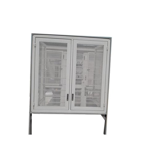 Hinged Galvanized Iron French Window, Color : White