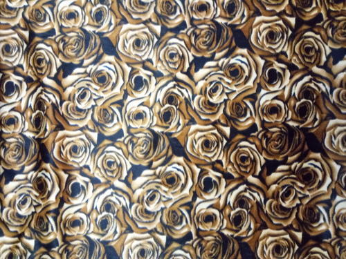 Rose Print Velvet Fabric