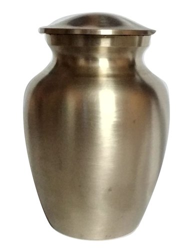 Plain Brass Urns, Color : Silver