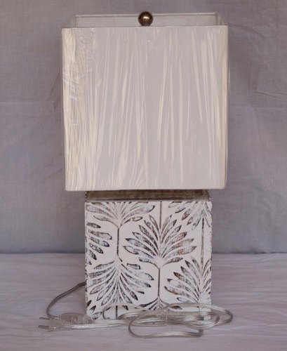 Asha overseas Fluorescent Wooden Lamp, Color : White