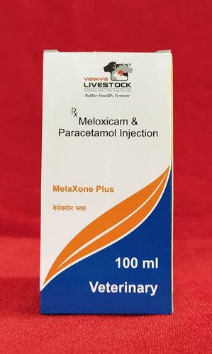 Venky's Livestock Meloxicam and Paracetamol Injection, Packaging Size : 100 ml