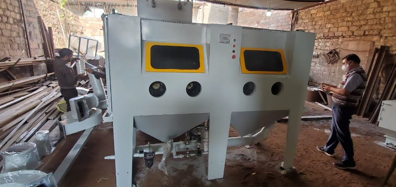 Suction cabinet type shot blasting machine, for Automotive Industry