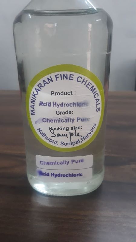 Chemically Pure Grade Hydrochloric Acid, Purity : 32%-33%