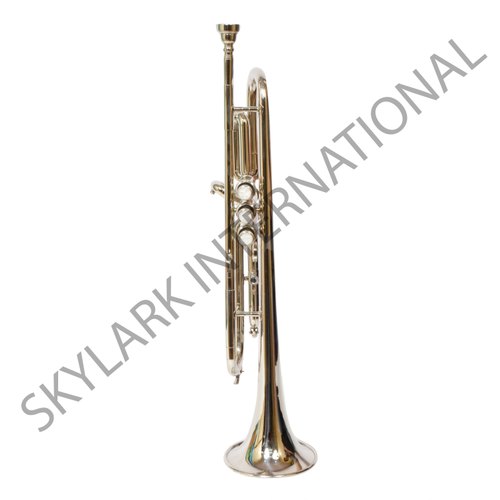 Chrome Polished Brass Trumpet, Color : Silver
