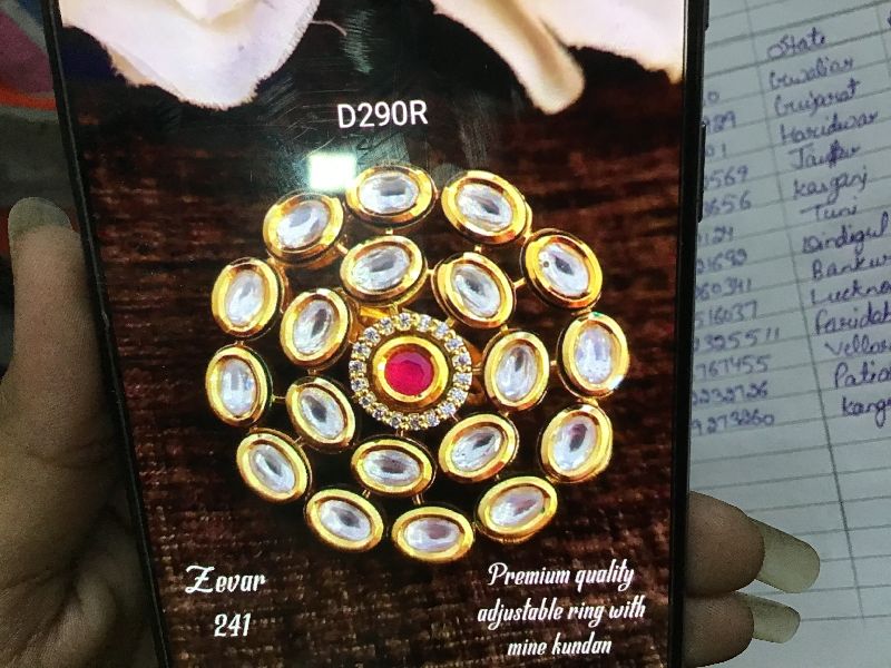 Non Polished Kundan ring, Feature : Stylish, Unique Design