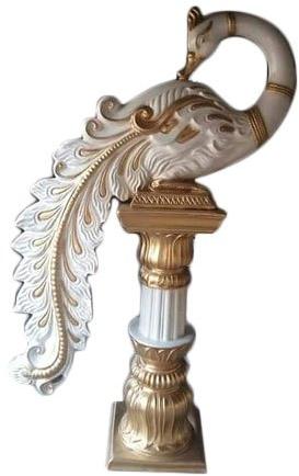Fiber White Peacock Pillar