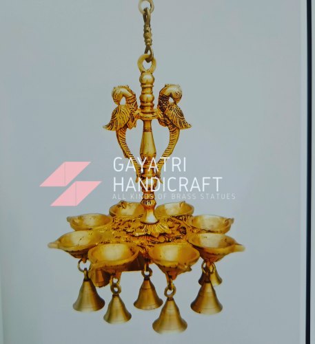 Polished Brass Hanging Diya, for Home Decor, Feature : Corrosion Proof, Fine Finishing, Good Design