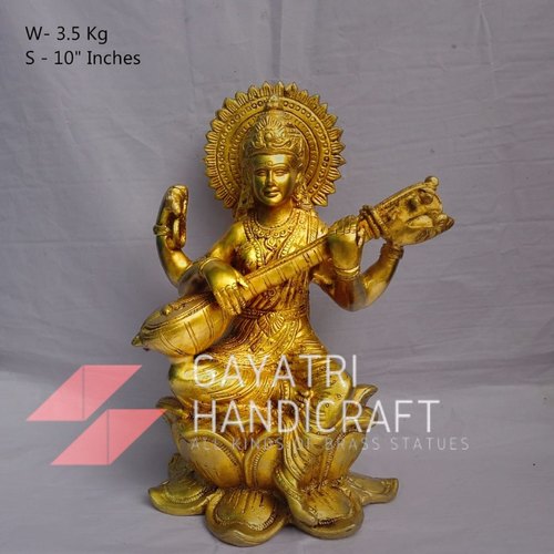 5kg Polished brass saraswati statue, Certification : ISO 9001:2008 Certified