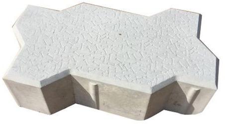 Zigzag Cement Paver Block, for Floor, Color : Gray