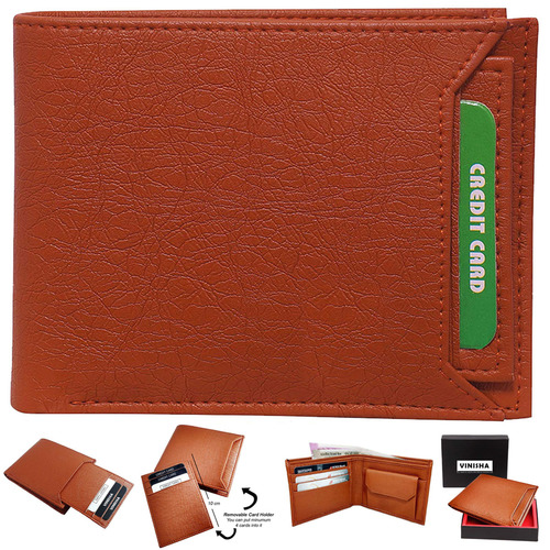 Polished Plain PMW-013 Mens Leather Wallet, Technics : Machine Made