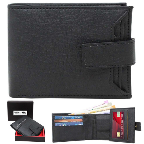 Plain Polished PMW-036 Mens Leather Wallet, Technics : Machine Made