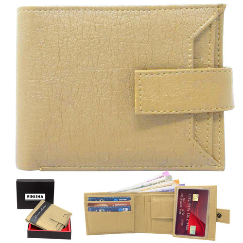 Plain Polished PMW-038 Mens Leather Wallet, Technics : Machine Made