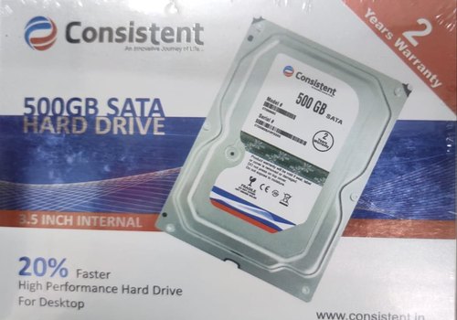 Consistent Metal Hard Disk, for Internal, Memory Size : 500 Gb