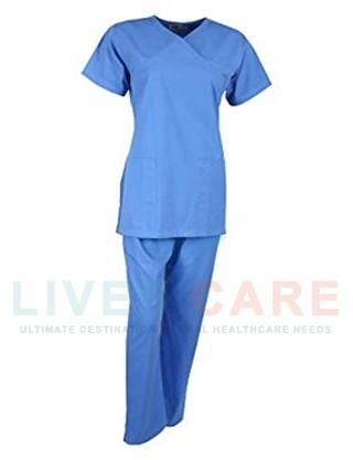 Plain Cotton Female Medical Scrub Suit, Size : Small, Medium, Large, XL, XXL