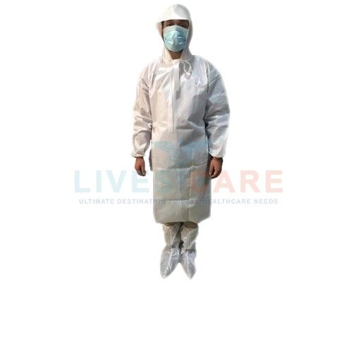 Front Opening Gown With Attached Hood