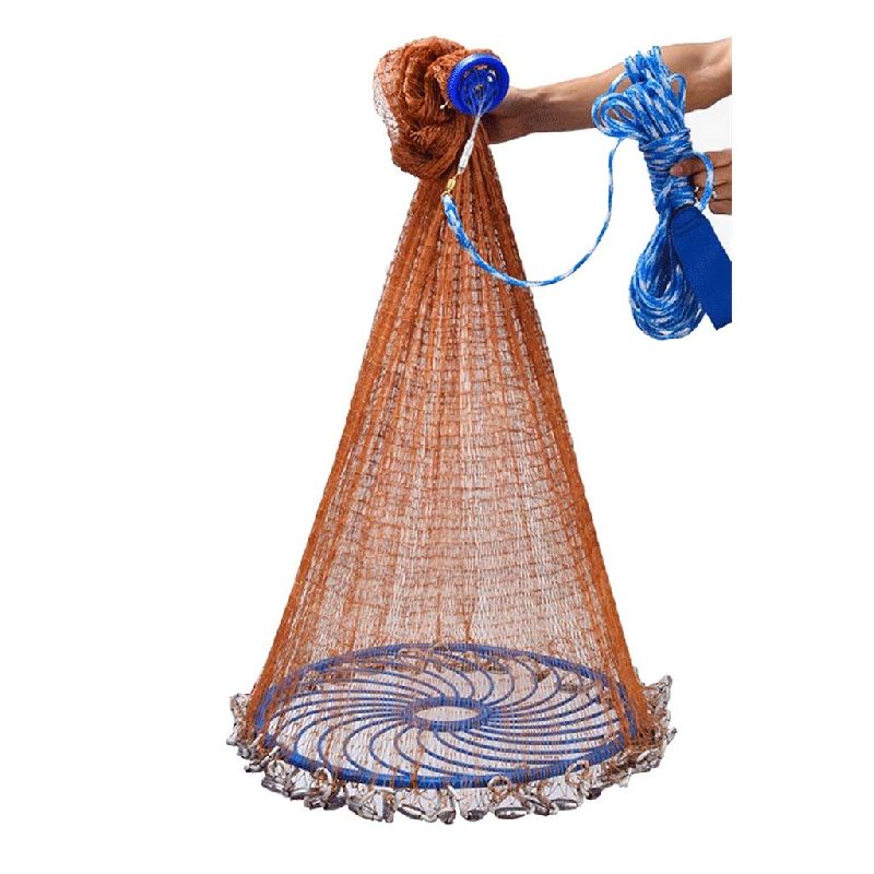 Round Fishing Net with Ring, Feature : Attractive Design, Pattern : Printed  at Best Price in Meerut