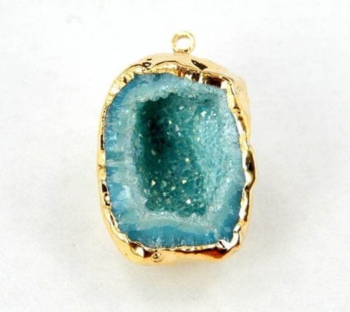 Agate Pendant, Color : Green