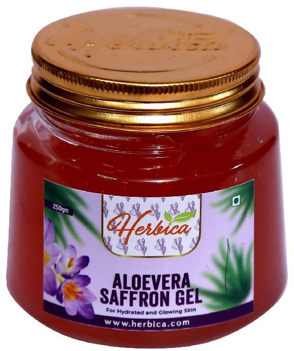 Herbica Aloe Vera Saffron Gel, for Parlour, Personal