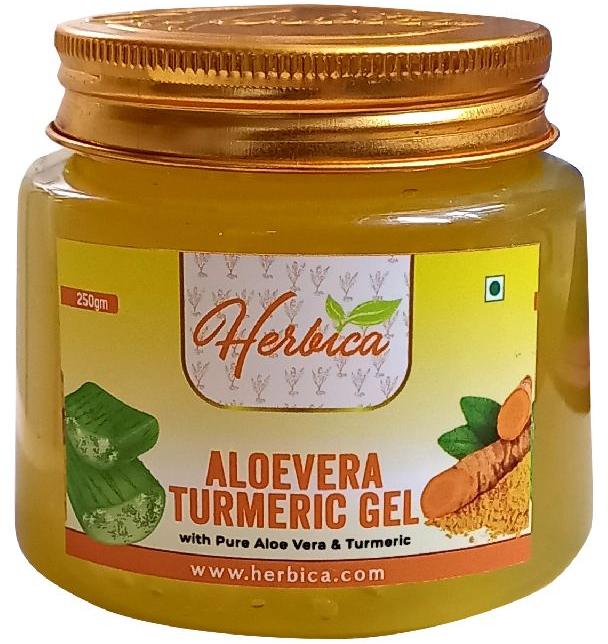 Herbica Aloe Vera Turmeric Gel, for Parlour, Personal
