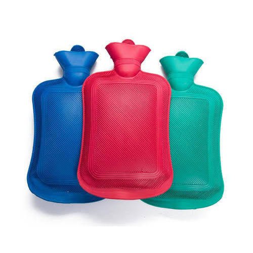 Rectangular Rubber Hot Water Bottle, for Instant Pain Relief, Capacity : 1 Litre